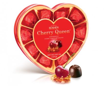 Шоколадови Бонбони Roshen Cherry Queen Сърце 125 г