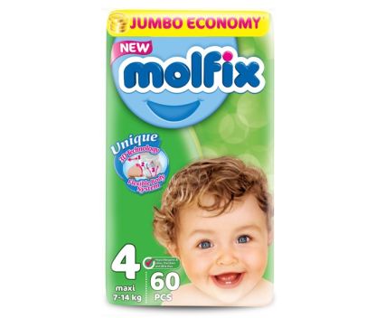 Пелени Molfix Comfort 4 Fix Maxi 7-14 кг 3D 60 бр