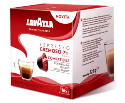 Кафе Капсули LavAzza Еspresso Cremoso Съвместими с Dolce Gusto 16 бр