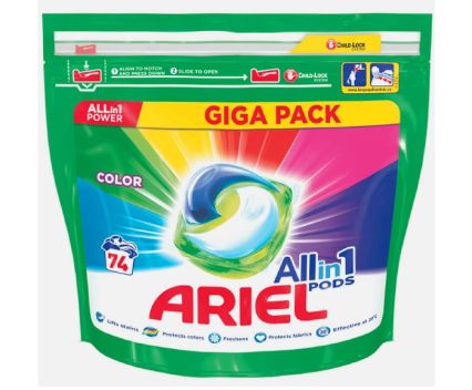 Капсули за Пране Ariel Color Giga Pack 74 бр