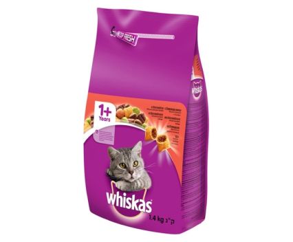 Котешка Храна с Говеждо Whiskas 1.4 кг