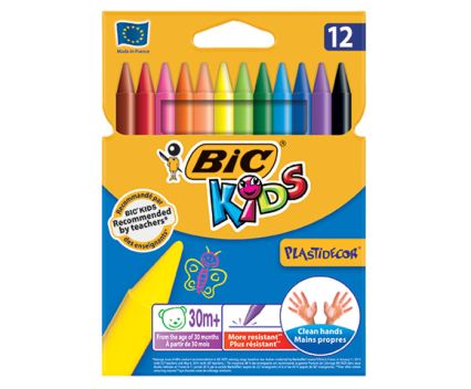 Восъчни пастели Bic Kids 12 цвята