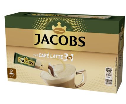 Разтворимо Кафе Jacobs 3 в 1 Latte 10 бр х 12.5 г