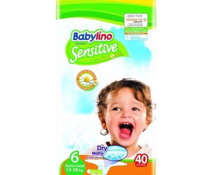 Бебешки Пелени Babylino № 6 15-30 кг 40 бр