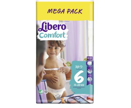 Бебешки Пелени Libero Comfort (6) 13-20 кг Mega pack 70 бр