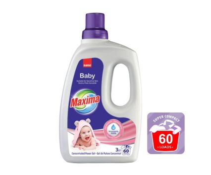 Гел за Пране Sano Maxima Power Gel Baby Концентриран 60 пр. 3 л