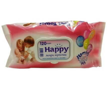 Мокри Кърпички Happy 120 бр