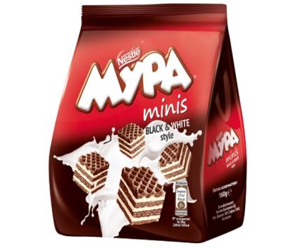 Вафли Мура Minis Черно Бяло 160 г