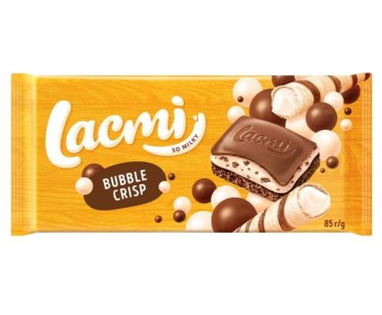 Млечен Аеро Шоколад с Млечен Пълнеж и Какаово Криспи Roshen Lacmi Bubble Crisp 85 г